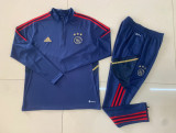 2022 Ajax Dark blue Kids Half Pull Tracksuit (童装) (半拉链)
