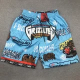 Grizzlies Blue City Edition Top Quality NBA Pocket Pants #灰熊涂鸦