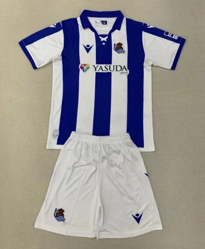 24-25 Real Sociedad Home Kids Soccer Jersey