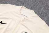 23-24 PSG Beige Jacket Tracksuit #A657