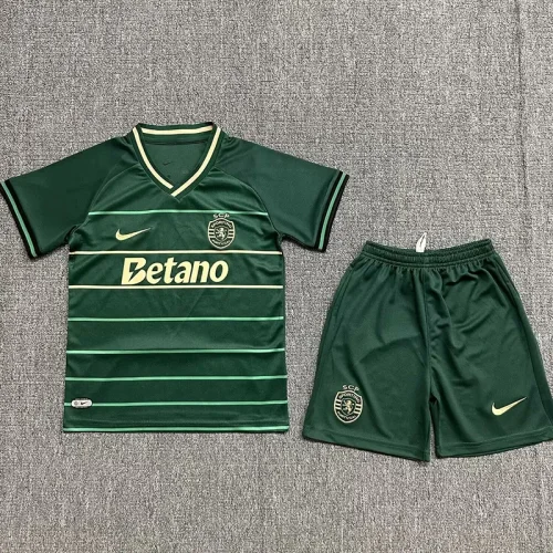 24-25 Sporting Lisbon Away Kids Soccer Jersey