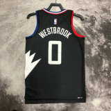 22-23 Clippers WESTBROOk #0 Black Top Quality Hot Pressing NBA Jersey (Trapeze Edition)
