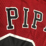 BULLS PIPPEN # 33 Red MitchellNess Retro Jerseys