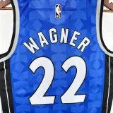 23-24 Magic WAGNER #22 Dark Blue Top Quality Hot Pressing NBA Jersey (Retro Logo)(V领)