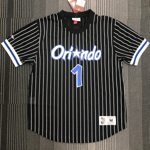 MAGIC McGRADY # 1 Black MitchellNess Retro Jerseys