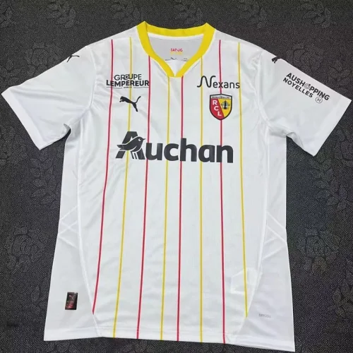 24-25 RC Lens Away Print Sponsor Fans Soccer Jersey