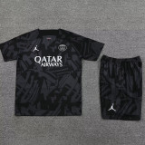 23-24 PSG Black Grey Training Short Suit