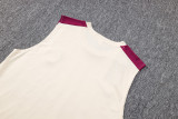 23-24 PSG Beige Tank top and shorts suit #D785