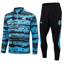 2023 Al-Nassr Blue Black Half Pull Tracksuit (半拉链)
