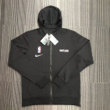 2022 TRAIL BLAZERS Player GI Black Zip hoodie Jacket