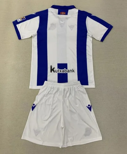 24-25 Real Sociedad Home Kids Soccer Jersey