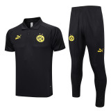 23-24 Dortmund Black Polo Tracksuit #C997