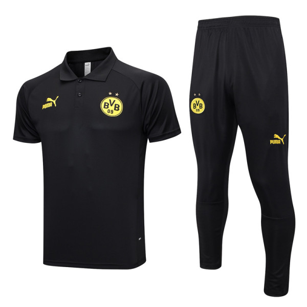 23-24 Dortmund Black Polo Tracksuit #C997
