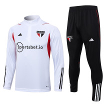 23-24 Sao Paulo White Half Pull Tracksuit (半拉链) #B655