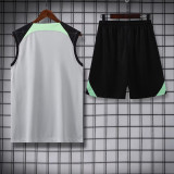 23-24 LIV Grey Tank top and shorts suit (绿边）