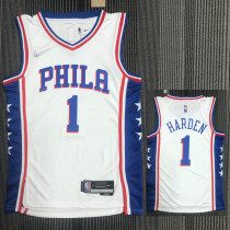 21-22 76ERS HARDEN #1 White 75th Anniversary Top Quality Hot Pressing NBA Jersey