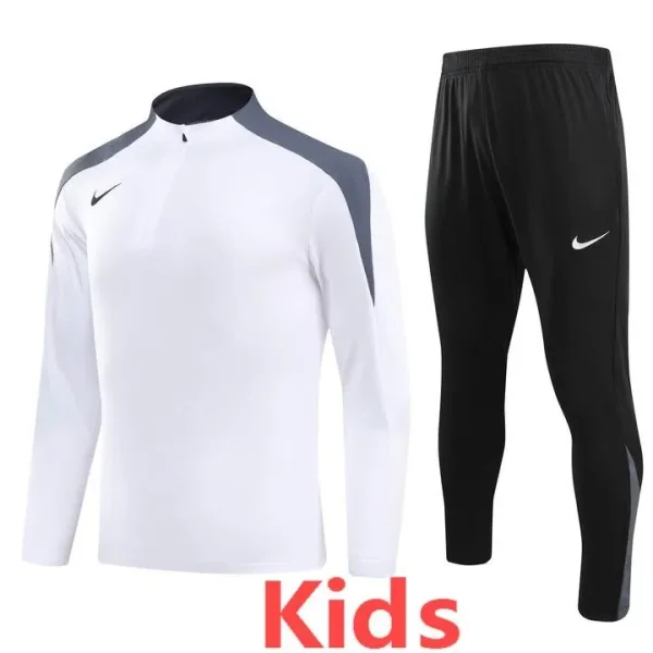 2024 NK White Kids Half Pull Tracksuit (童装)(半拉链)