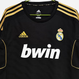2011-2012 RMA Away Black Long Sleeve Retro Soccer Jersey