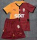 24-25 Galatasaray Home Kids Soccer Jersey *右袖广告