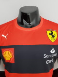 2022 Ferrari F1 Formula Red Short Sleeve Racing Suit (法拉利圆领)