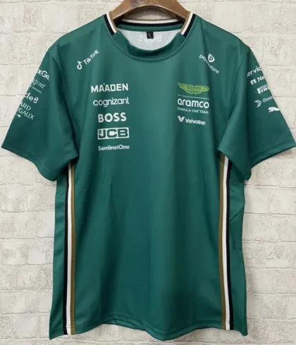 2024 Fl Aston Martin T-Shirts Racing Suit (圆领)