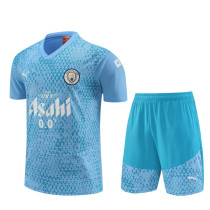 23-24 Man City Sky Blue Training Short Suit 23-24 Man City Sky Blue Training Short Suit