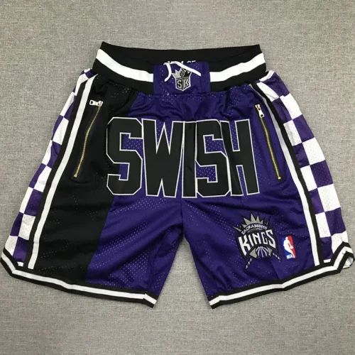 Kings SWISH Purple City Edition Top Quality NBA Pocket Pants #国王队