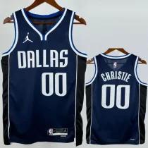 22-23 Dallas Mavericks CHRISTIE #00 Royal Blue TopQuality Hot Pressing NBA Jersey (Trapeze Edition)飞人版