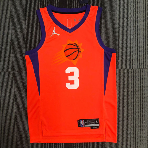 21-22 Suns PAUL #3 Orange 75th Anniversary Trapeze Edition Top Quality Hot Pressing NBA Jersey