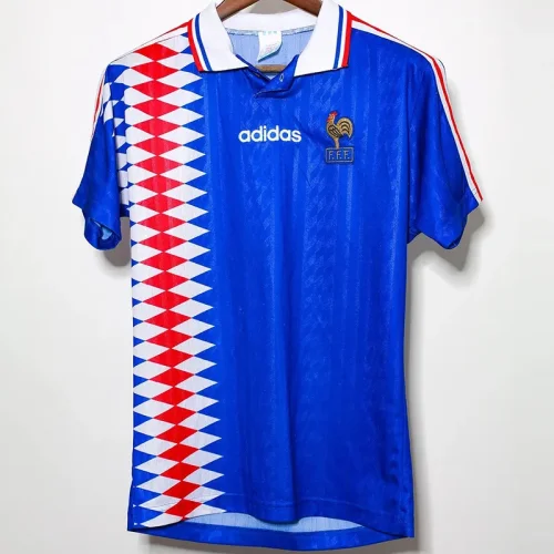 1994-1995 France Home Retro Soccer Jersey