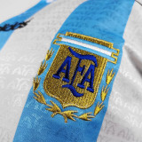 1994 Argentina Home Retro Soccer Jersey (钢印纹）