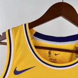 22-23 LAKERS TOSCANO #95 Yellow Top Quality Hot Pressing NBA Jersey(圆领)