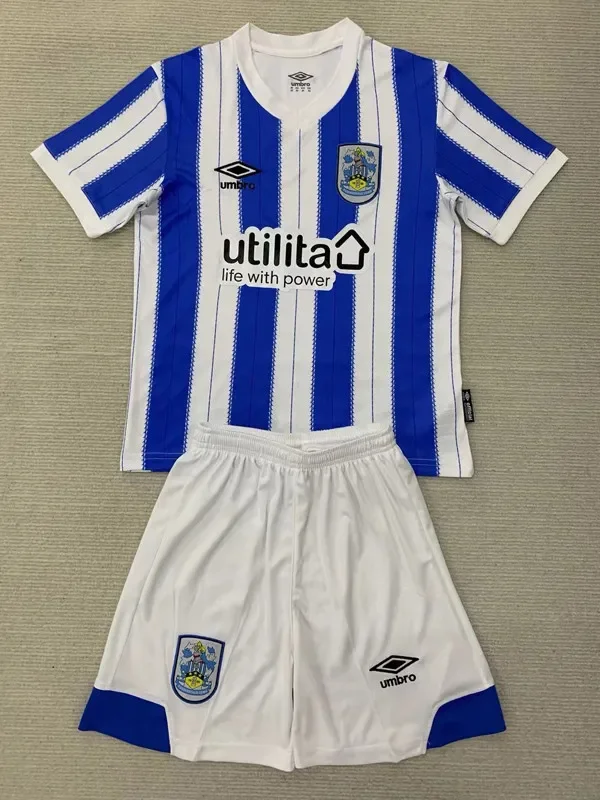 24-25 Huddersfield Town Home Kids Soccer Jersey
