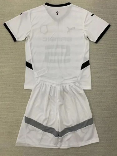 24-25 Stade Rennais Away Kids Soccer Jersey