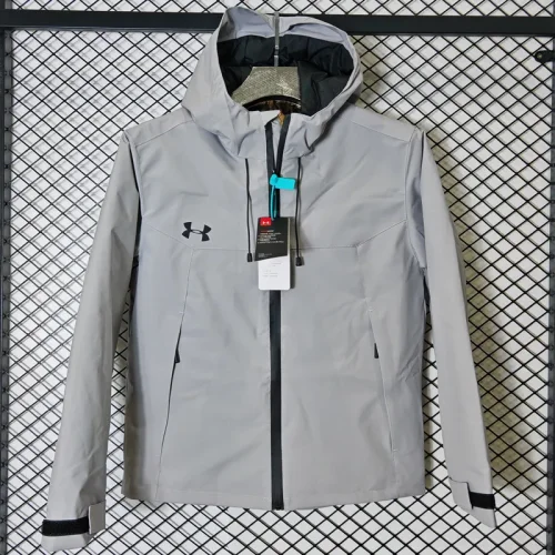 2024 Under Armour Thickened warm Grey Outdoor Jackets #A803加绒冲锋衣