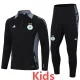 24-25 Algeria Black Kids Half Pull Tracksuit (童装)(半拉链)