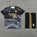 24-25 RMA Black white Training Short Suit #豹