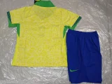 2024 Brazil Home Kids Soccer Jersey