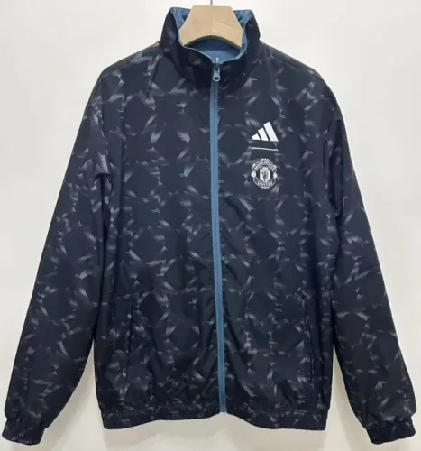 24-25 Man Utd Blue & Black Double Sided Windbreaker (双面风衣)