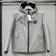24-25 PSG Jordan Cotton Thickened warm Grey Outdoor Jackets #A805加棉冲锋衣