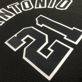 22-23 SA Spurs DUNCAN #21 Black Top Quality Hot Pressing NBA Jersey (Retro Logo)