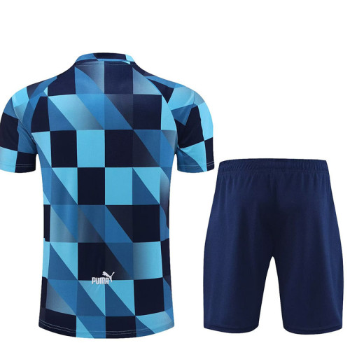 23-24 Man City Blue Training Short Suit