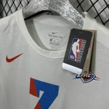 T189 OKC PAUL #3 White High Quality Casual T-Shirt