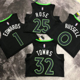 22-23 TIMBERWOLVES TOWNS #32 Black Top Quality Hot Pressing NBA Jersey (Trapeze Edition)