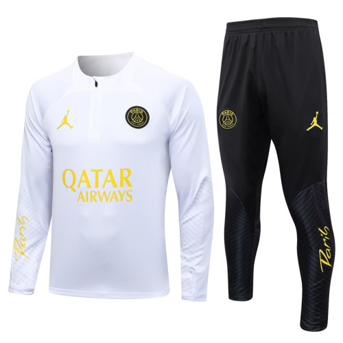 23-24 PSG Jordan White Half Pull Tracksuit #B647 (半拉链)