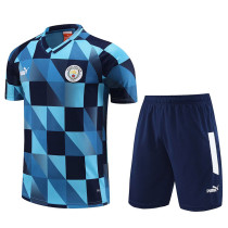 23-24 Man City Blue Training Short Suit