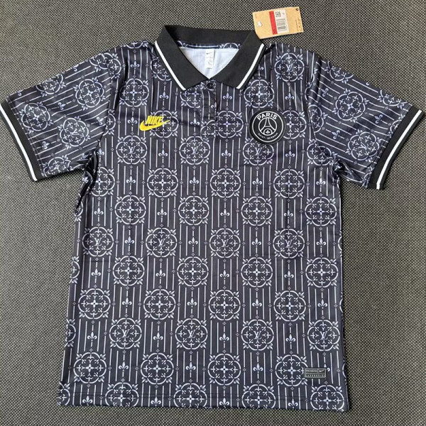 21-23 PSG Grey Black Classic Polo Short Sleeve (印花)