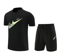 2024 NK Black Training Short Suit (100%Cotton)纯棉