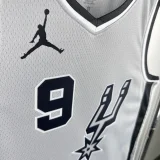 20-21 SA Spurs PARKER #9 Grey Top Quality Hot Pressing NBA Jersey (Trapeze Edition) 飞人版