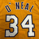 Lakers O'Neal # 34 Yellow MitchellNess Retro Jerseys